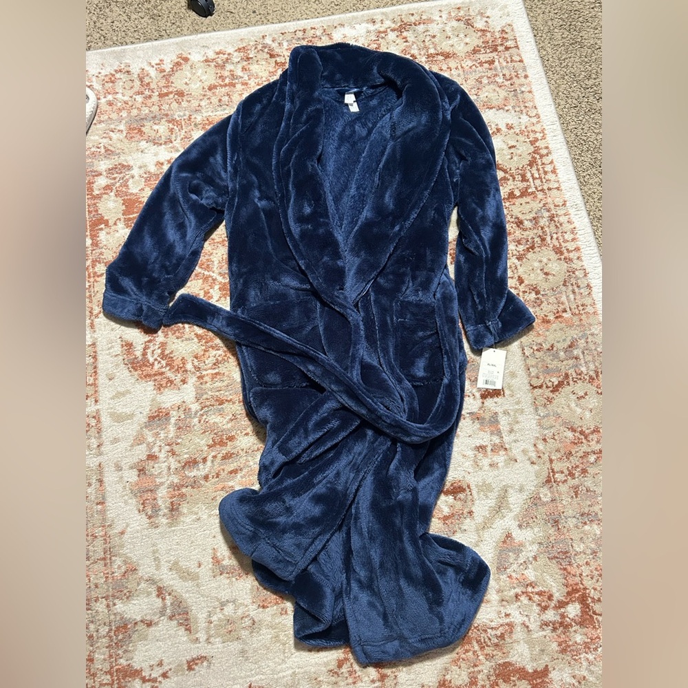 Stars Above Plush Midnight Blue Robe